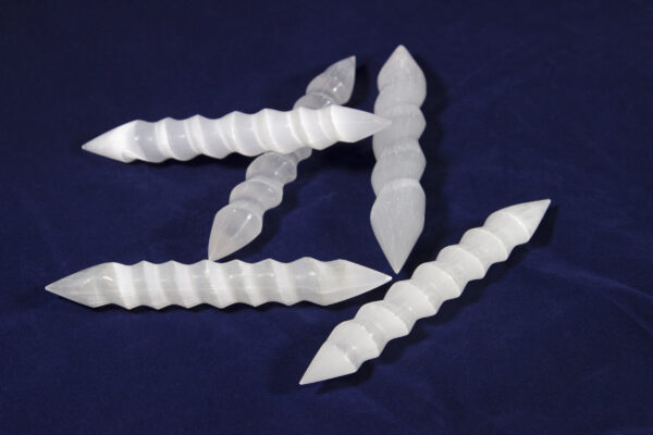 Selenite 6 Inch Double Sided Spiral Wands