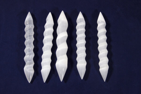 Selenite 6 Inch Double Sided Spiral Wands - Image 2