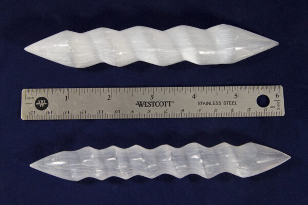 Selenite 6 Inch Double Sided Spiral Wands - Image 3