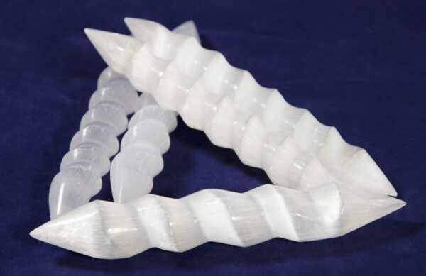 Selenite 6 Inch Double Sided Spiral Wands - Image 5