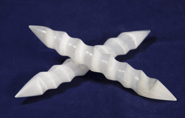 Selenite 6 Inch Double Sided Spiral Wands - Image 7