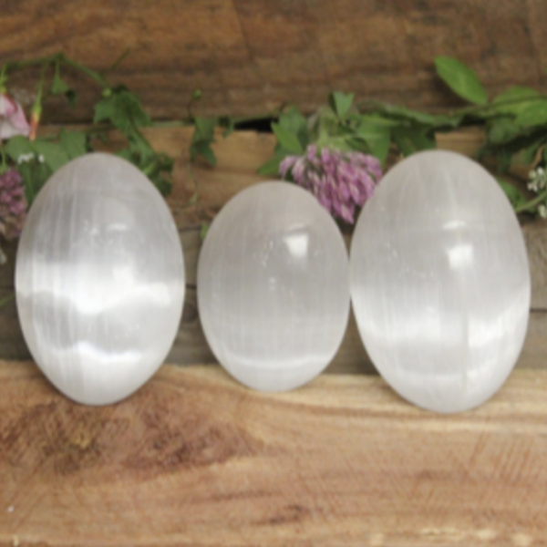 Selenite Polished Palm stones