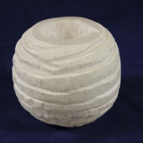 Rounded Rough Selenite Candle Holder