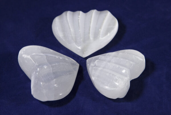 Selenite Massage Hearts