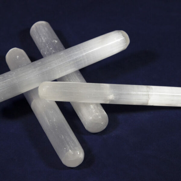 Selenite Tumbled Wands 6" Crystal Massage wand