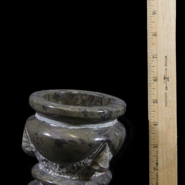 Brown Orthoceras Pestle and Mortar