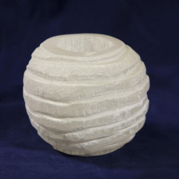 Rounded Rough Selenite Candle Holder